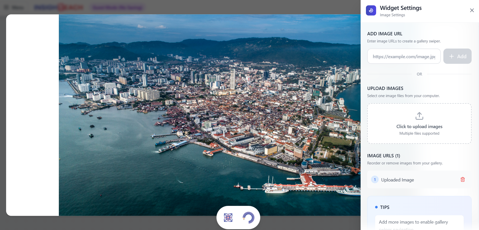 Image widget preview