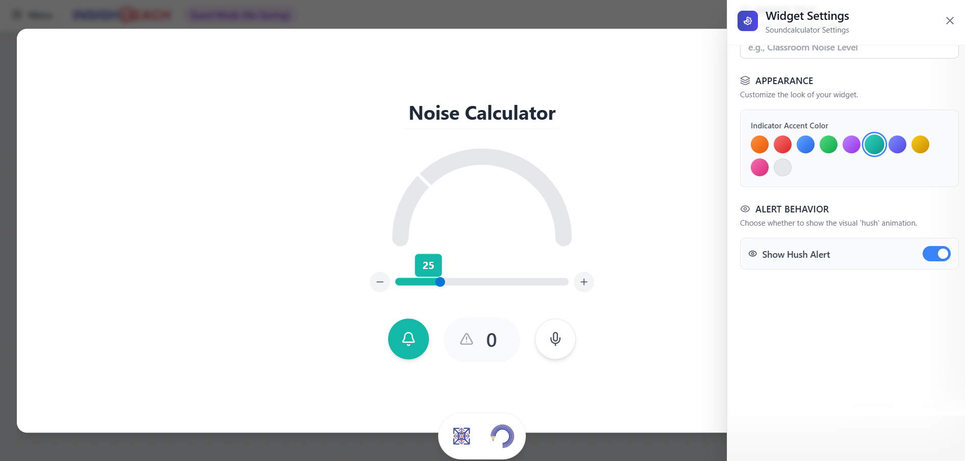 Noise Meter widget preview