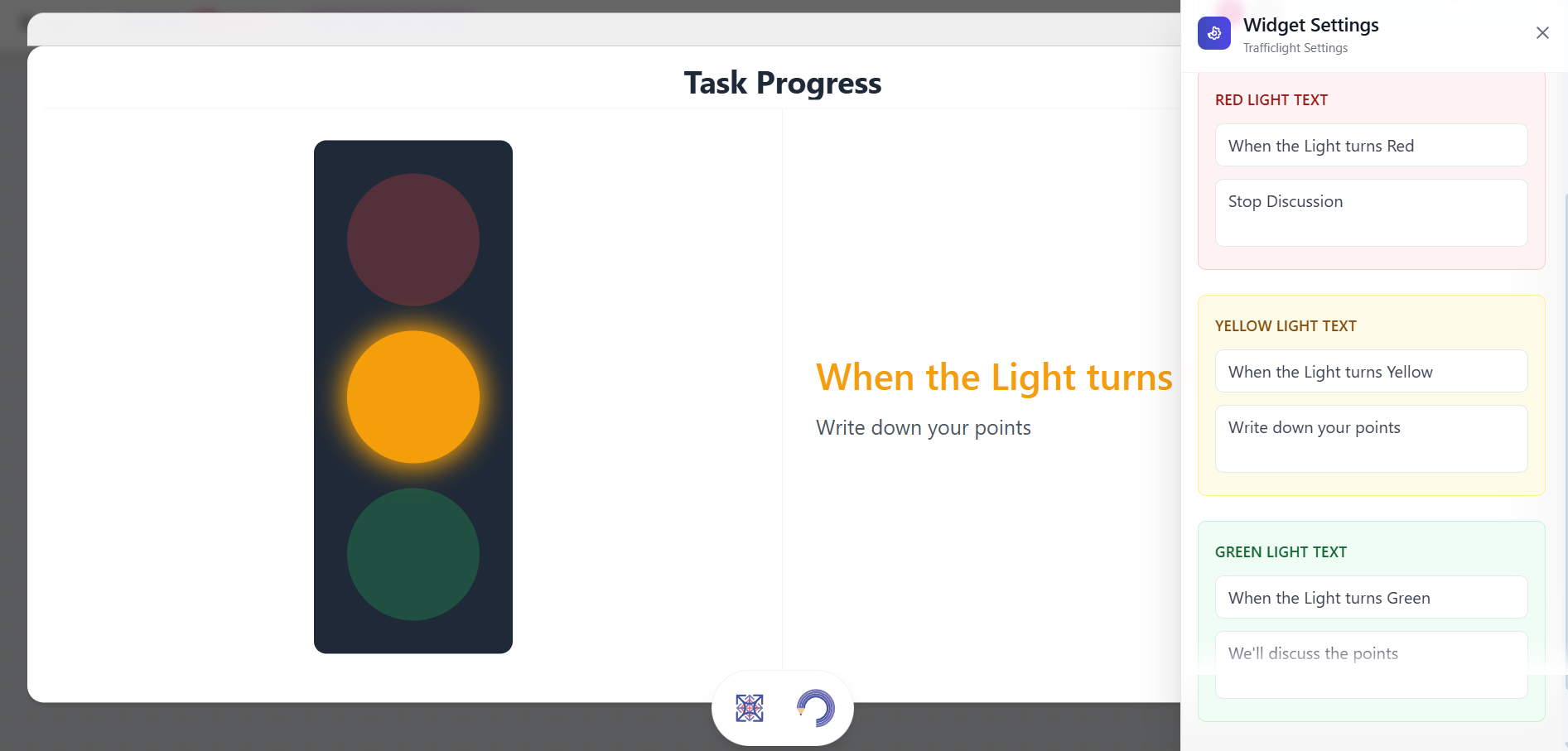 Traffic Light widget preview